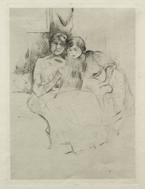 The Drawing Lesson (Berthe Morisot Drawing with Her Daughter)