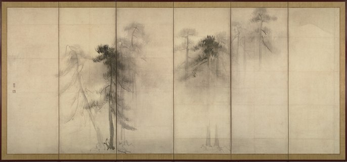 松林图屏风
